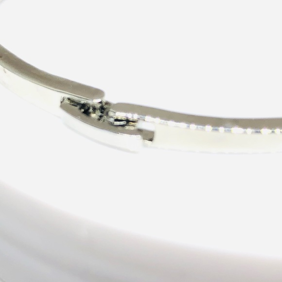 Silver Three Row CZ Bangle - Picture 4 of 7